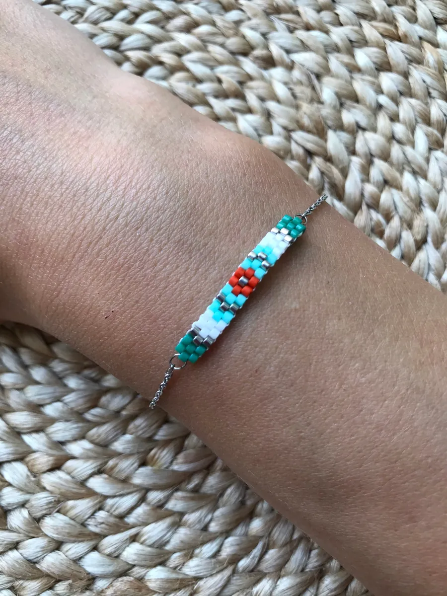 Bracelet perles Juliette Argent — Atelier Miyuki