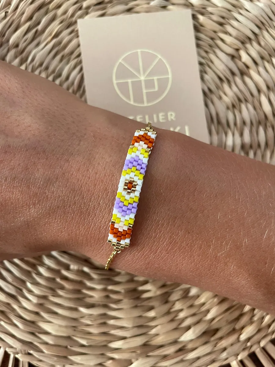 Bracelet perles tissées Lina — Atelier Miyuki