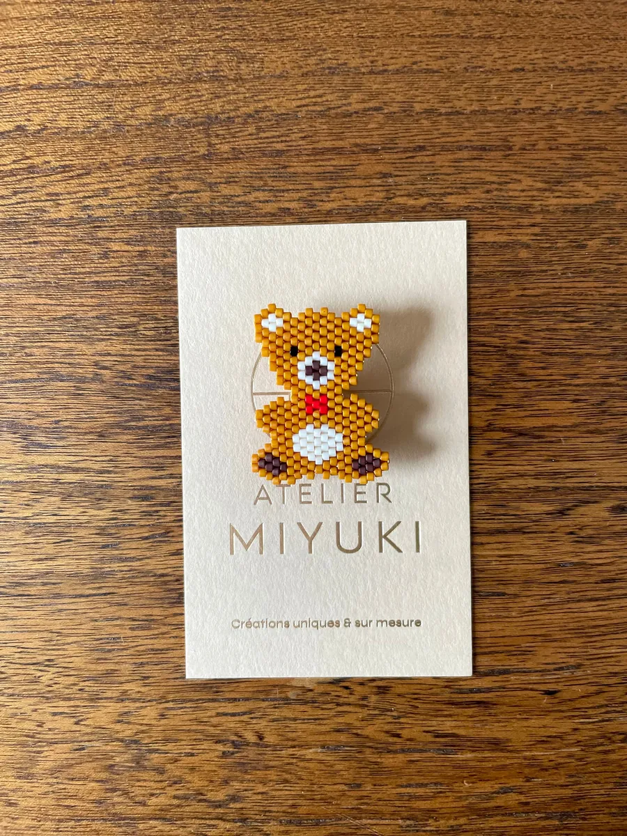 Broche Petit Ourson - Nounours — Atelier Miyuki