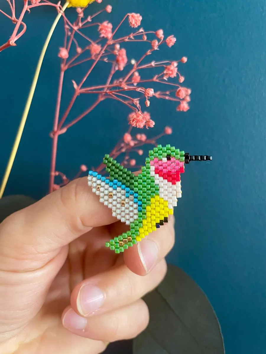 Broche Oiseau Colibri — Atelier Miyuki