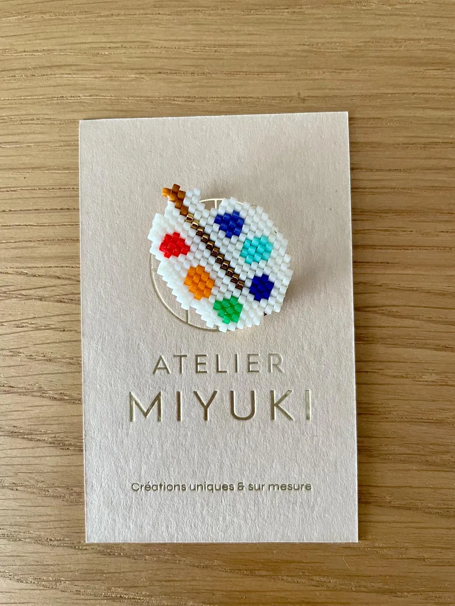 Broche Palette du peintre — Atelier Miyuki