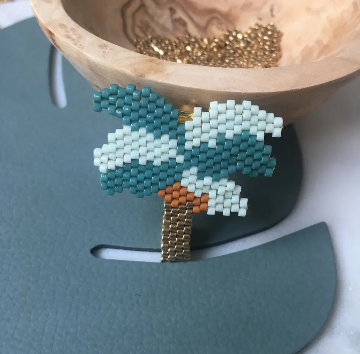 Broche Palmier - Cocotier — Atelier Miyuki
