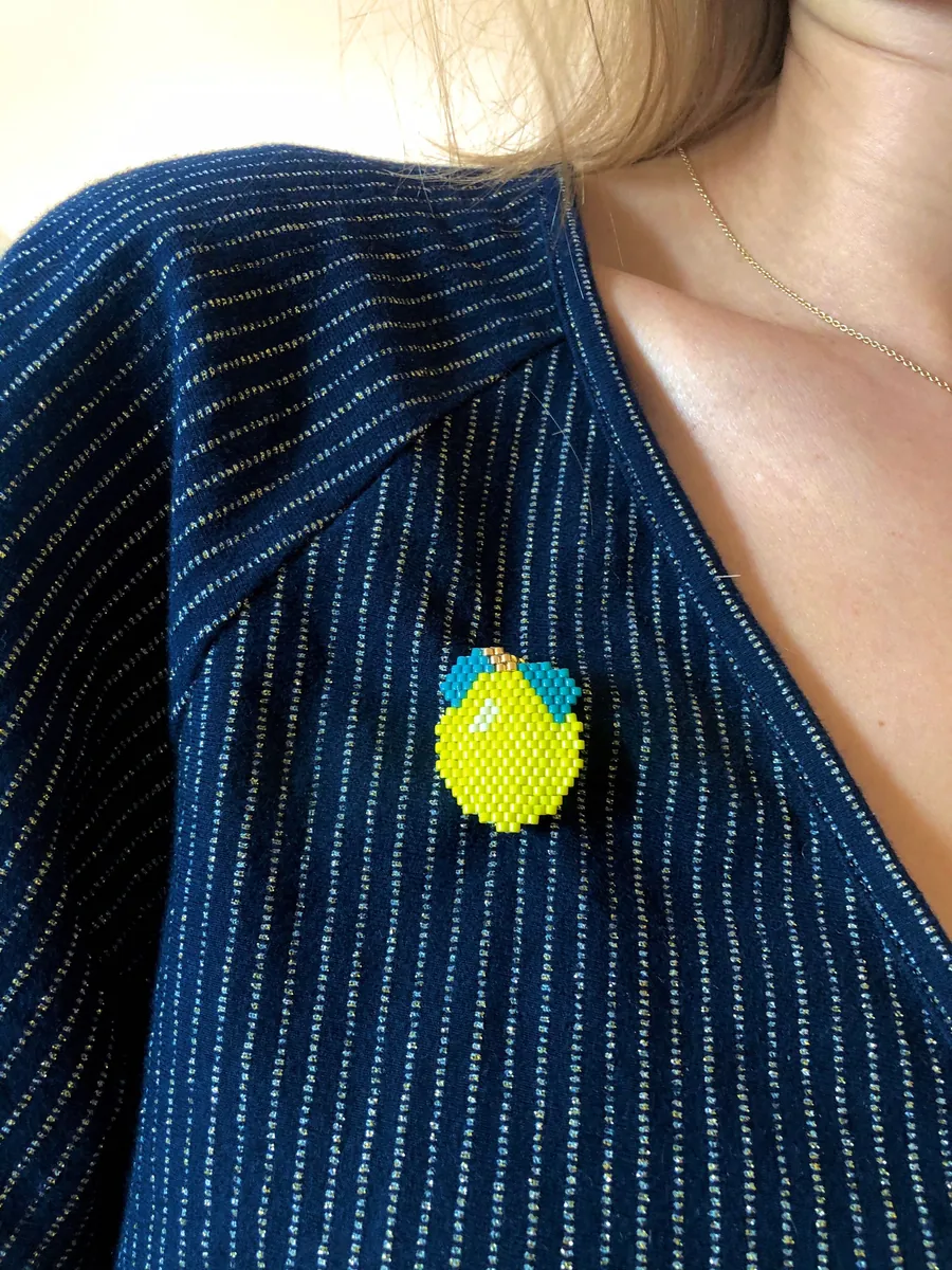Broche Citron / fruit — Atelier Miyuki