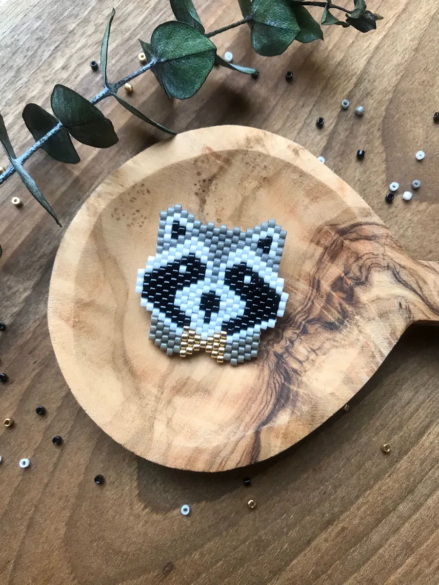 Broche Raton Laveur / animal — Atelier Miyuki