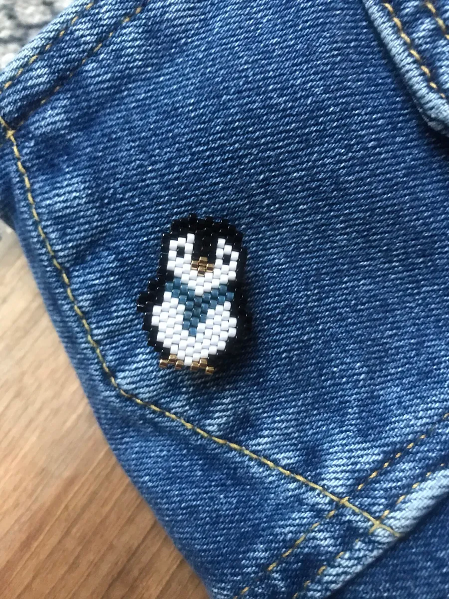 Broche Pingouin — Atelier Miyuki