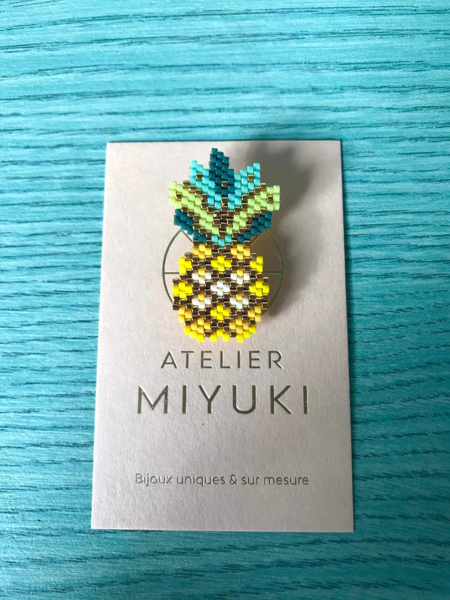 Broche fruit Ananas — Atelier Miyuki